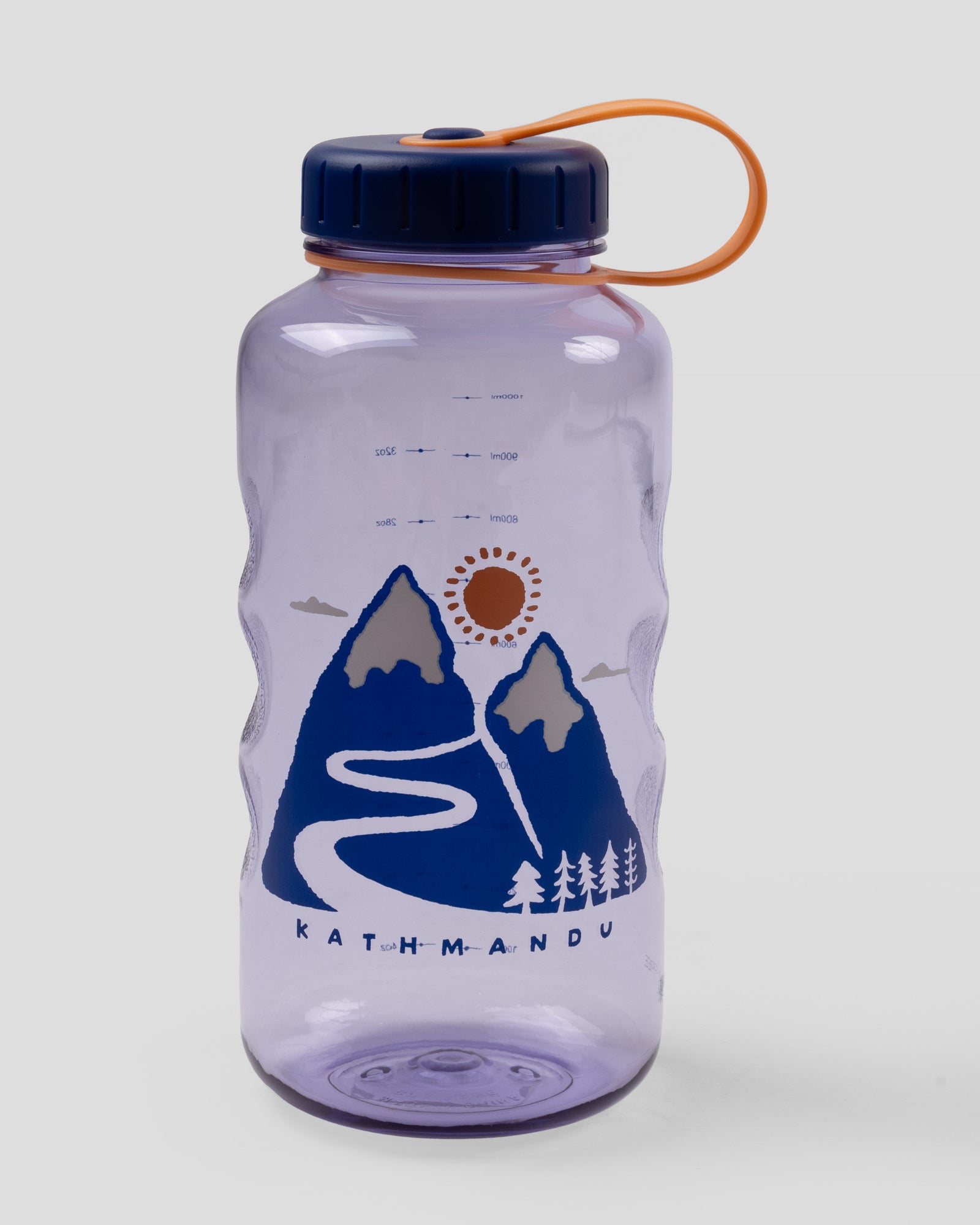 Tritan Wide Mouth 1L Water Bottle - Bright Lilac Mountain Scape