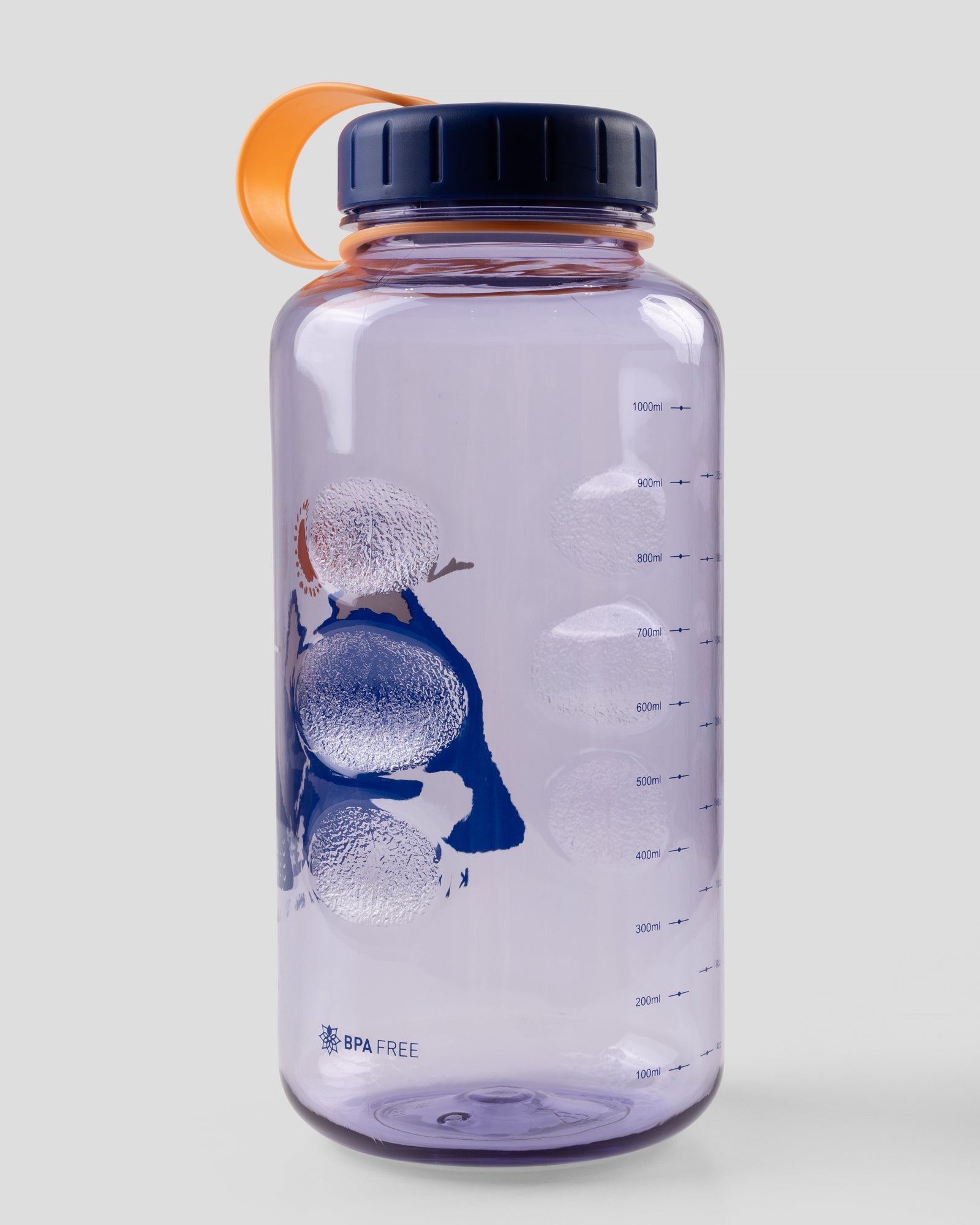 Tritan Wide Mouth 1L Water Bottle - Bright Lilac Mountain Scape