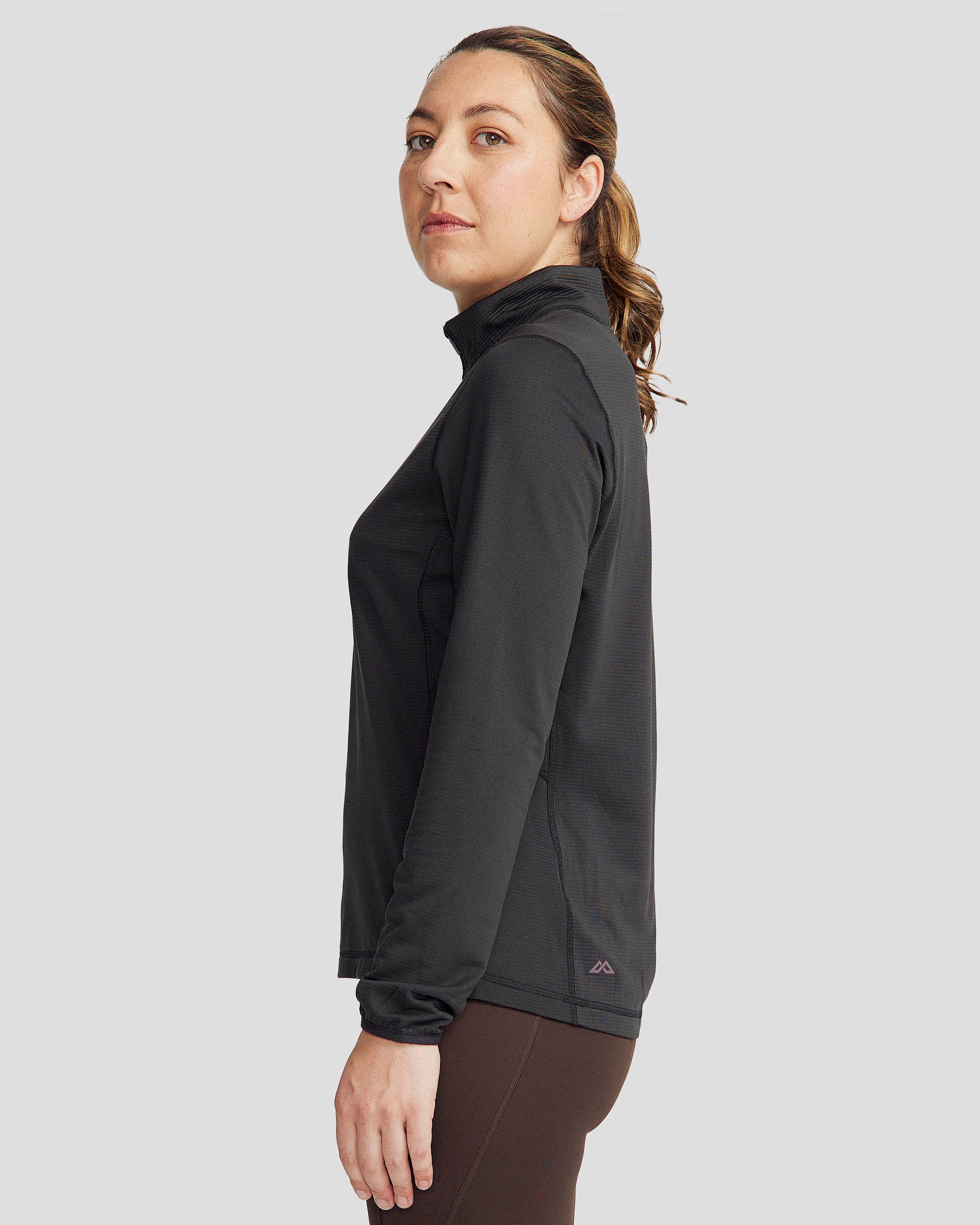 Women's Seeker Fleece ¼ Zip Pullover - Black Stingray – Kathmandu AU