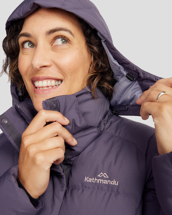 Women's Winterburn Hooded Down Jacket Orbit – Kathmandu AU
