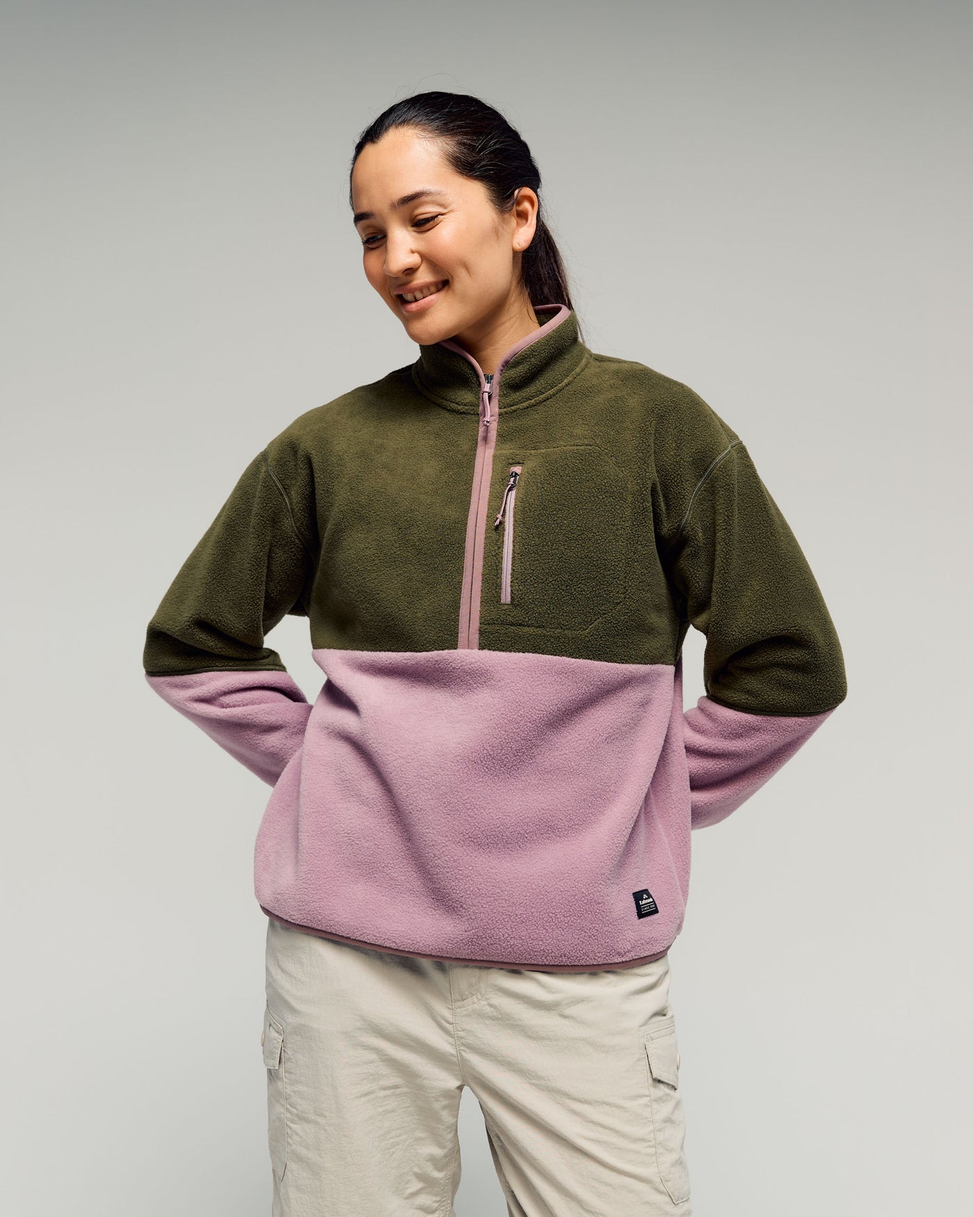 Women's Trailhead Fleece 1/4 Zip Pullover - Light Moss/Thistle