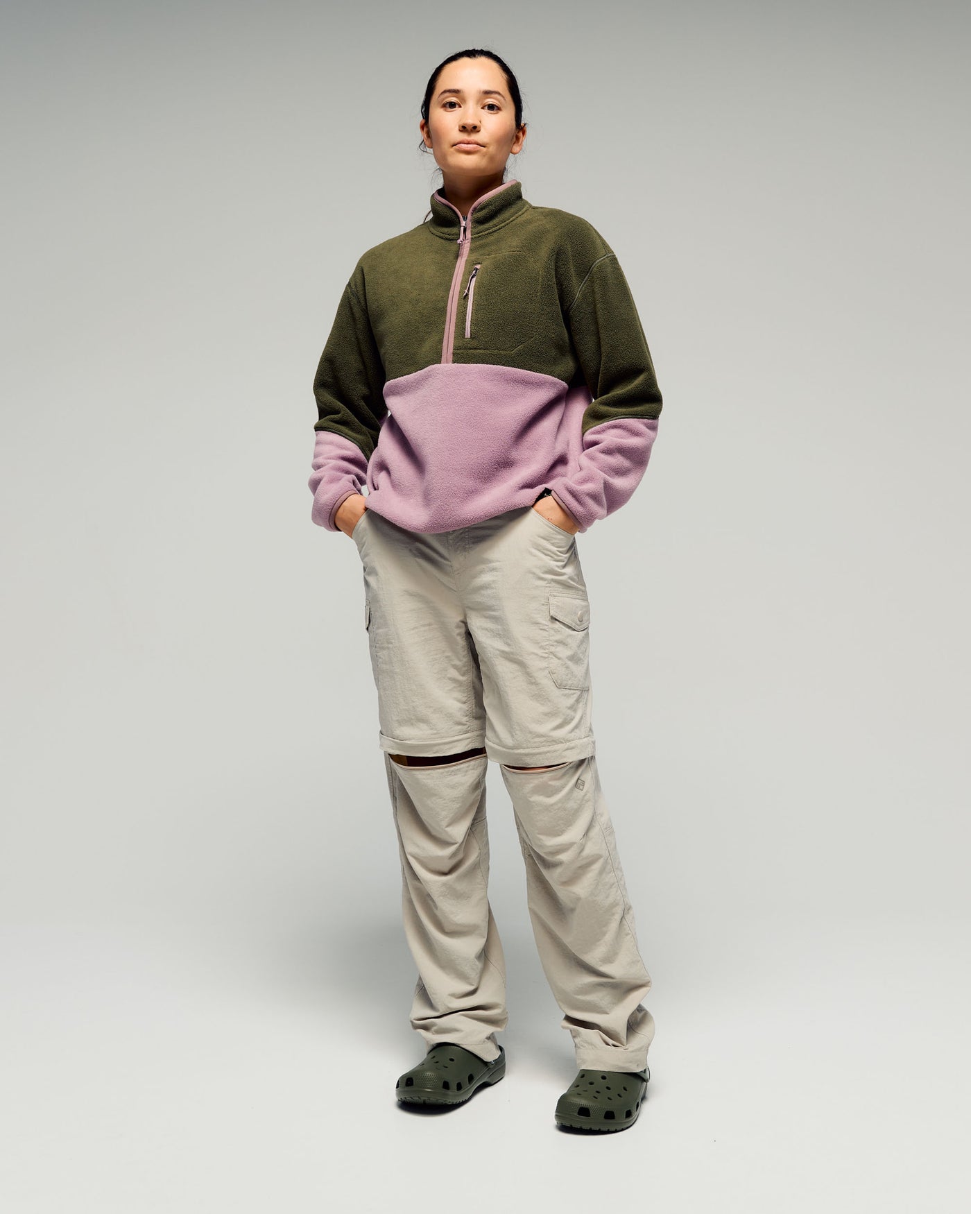 Women's Trailhead Fleece 1/4 Zip Pullover - Light Moss/Thistle