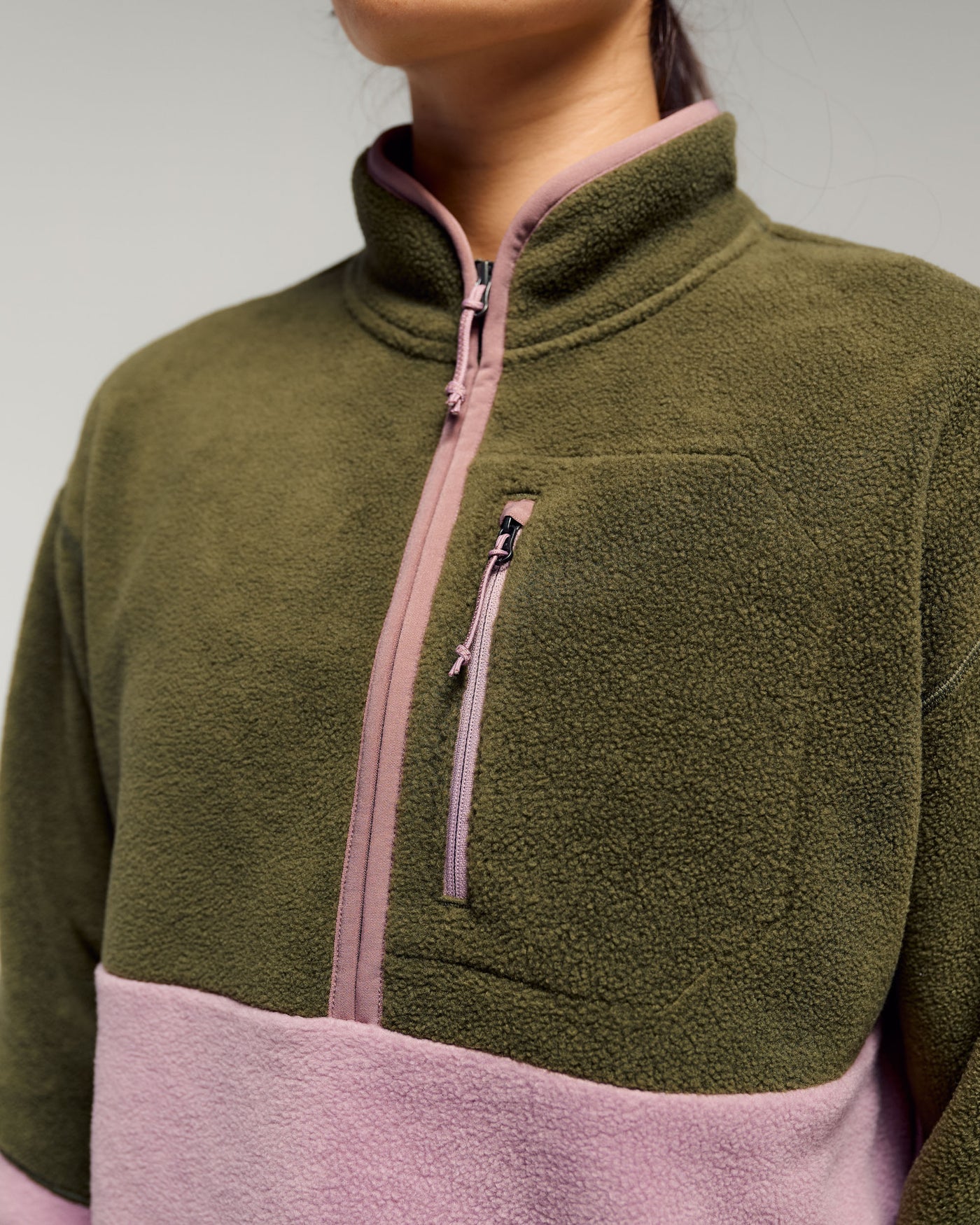 Women's Trailhead Fleece 1/4 Zip Pullover - Light Moss/Thistle
