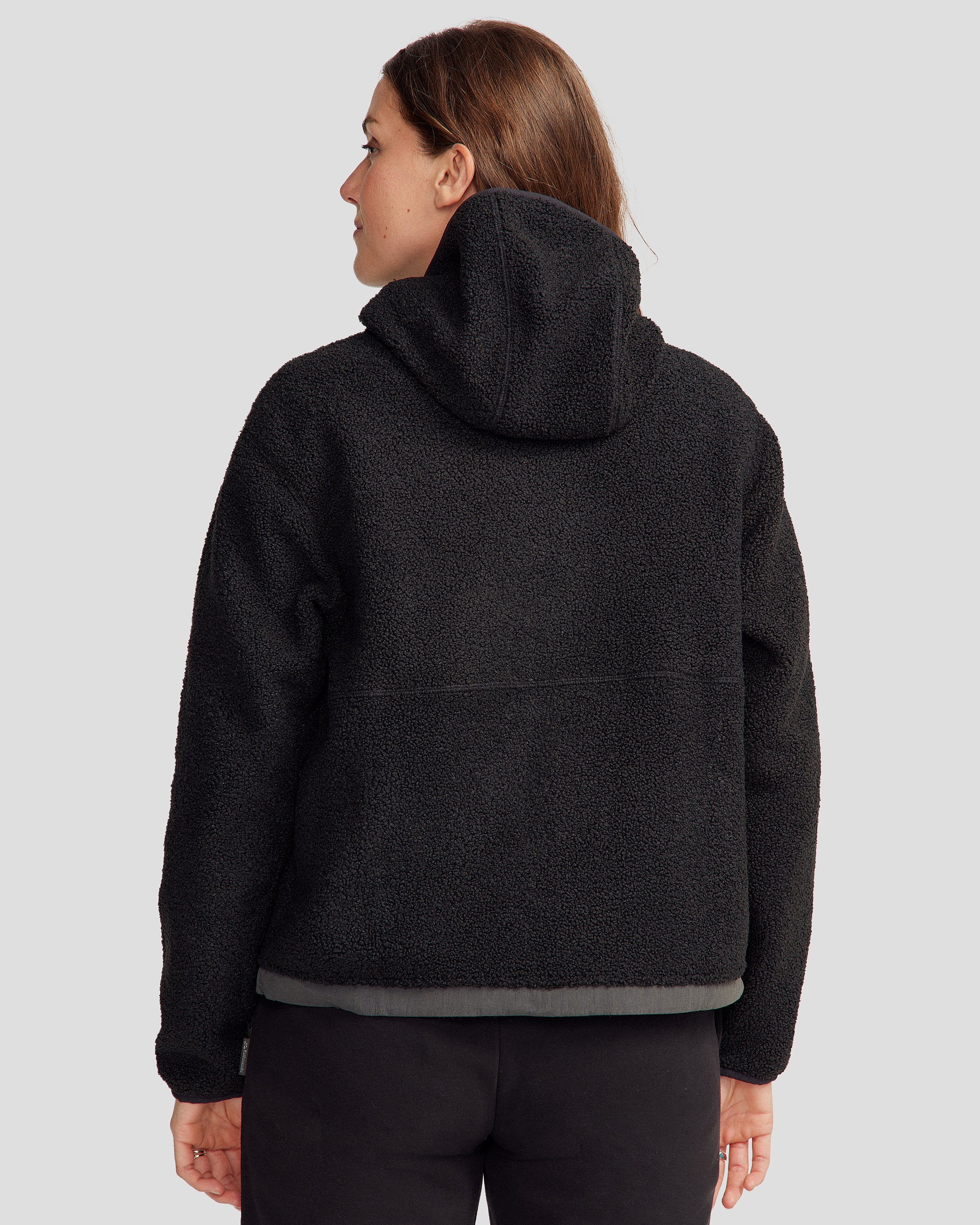 Women's Co-Z High Pile Hooded Pullover v2 - Black Stingray