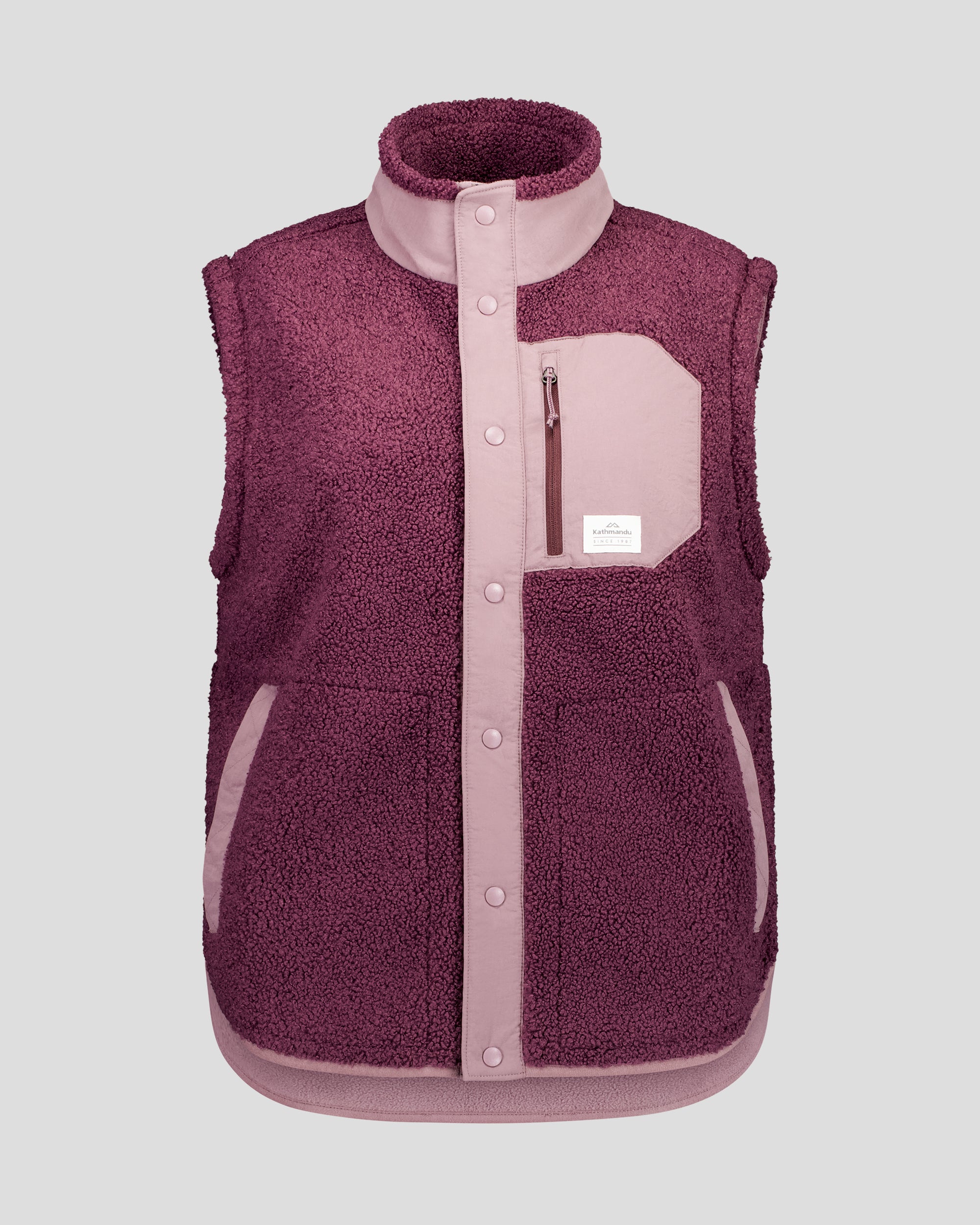 Women's Co-Z High Pile Vest - Mulberry – Kathmandu AU