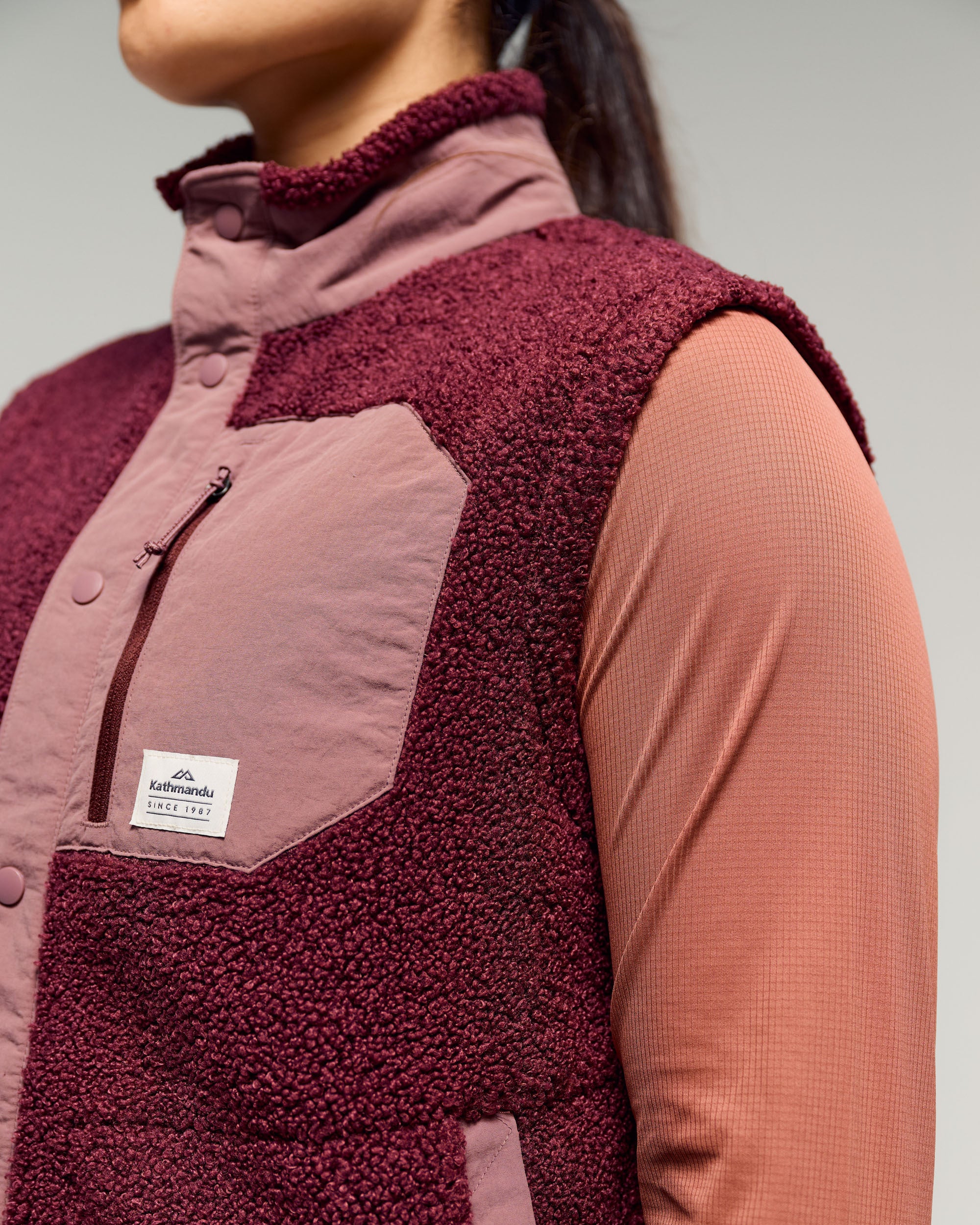 Women's Co-Z High Pile Vest - Mulberry – Kathmandu AU