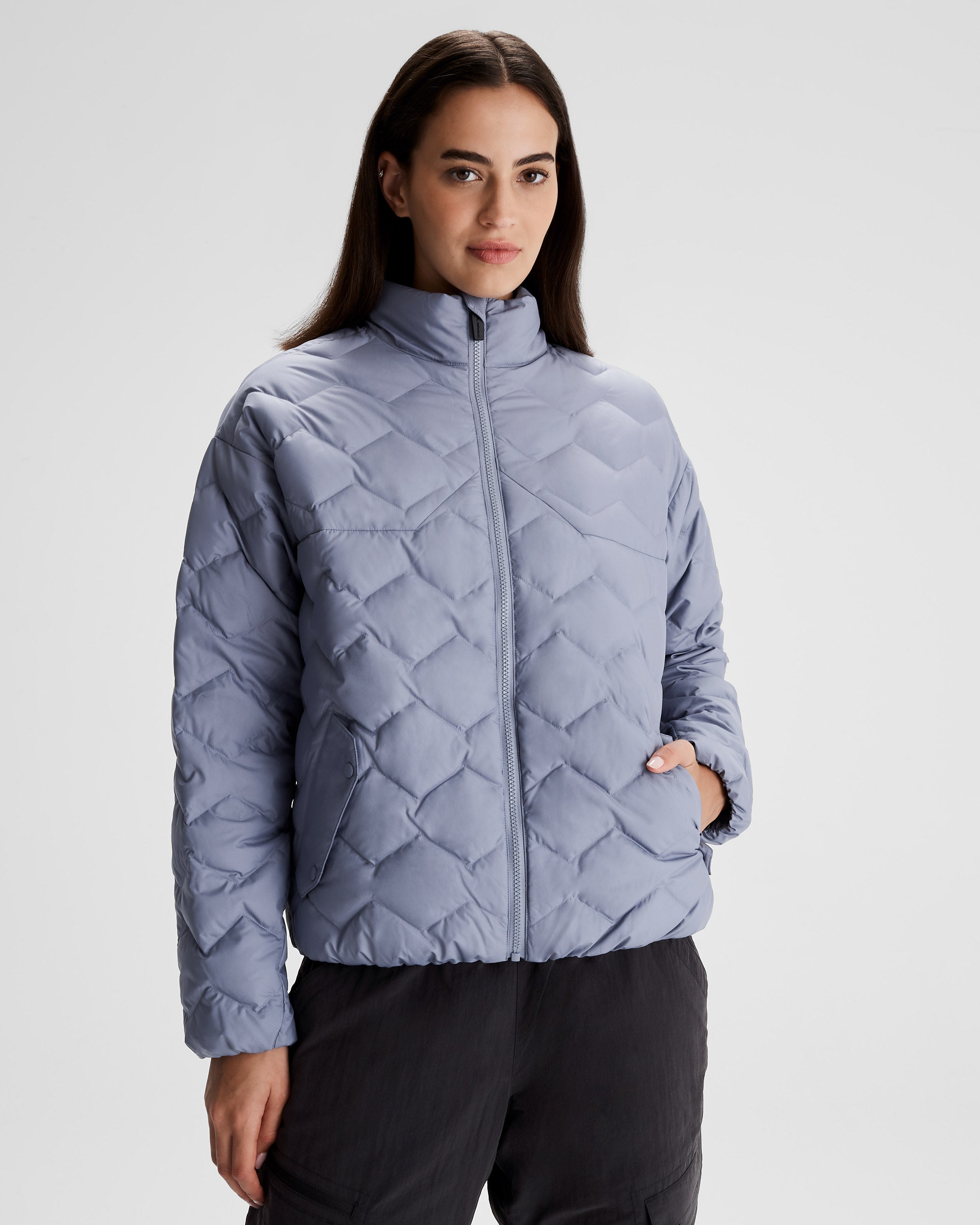 Women's Any Time Down Short Jacket - Dark Haze – Kathmandu AU