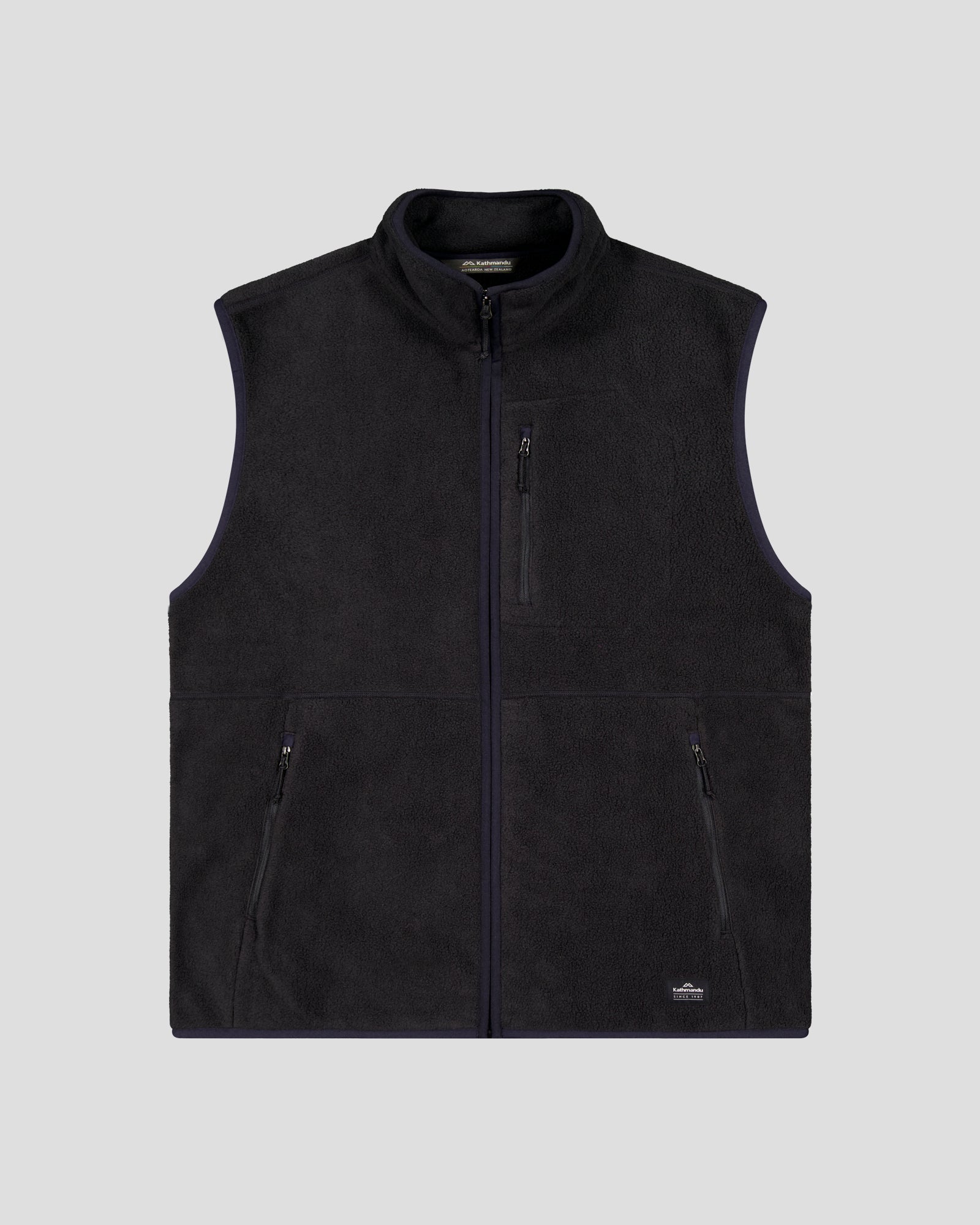 Men's Trailhead Fleece Vest - Black Stingray – Kathmandu AU