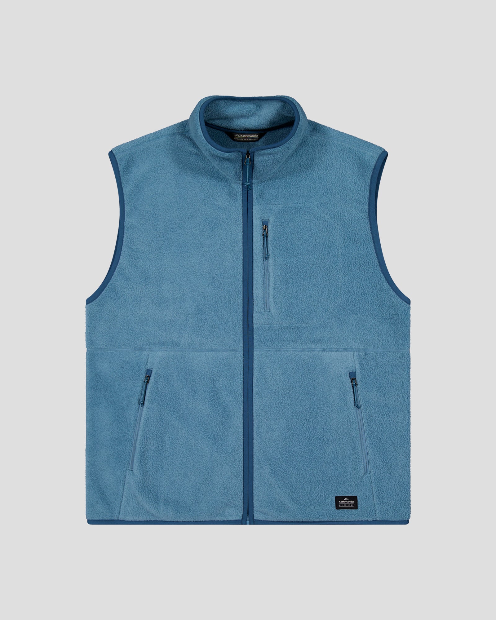 Men's Trailhead Fleece Vest - Washed Blue – Kathmandu AU