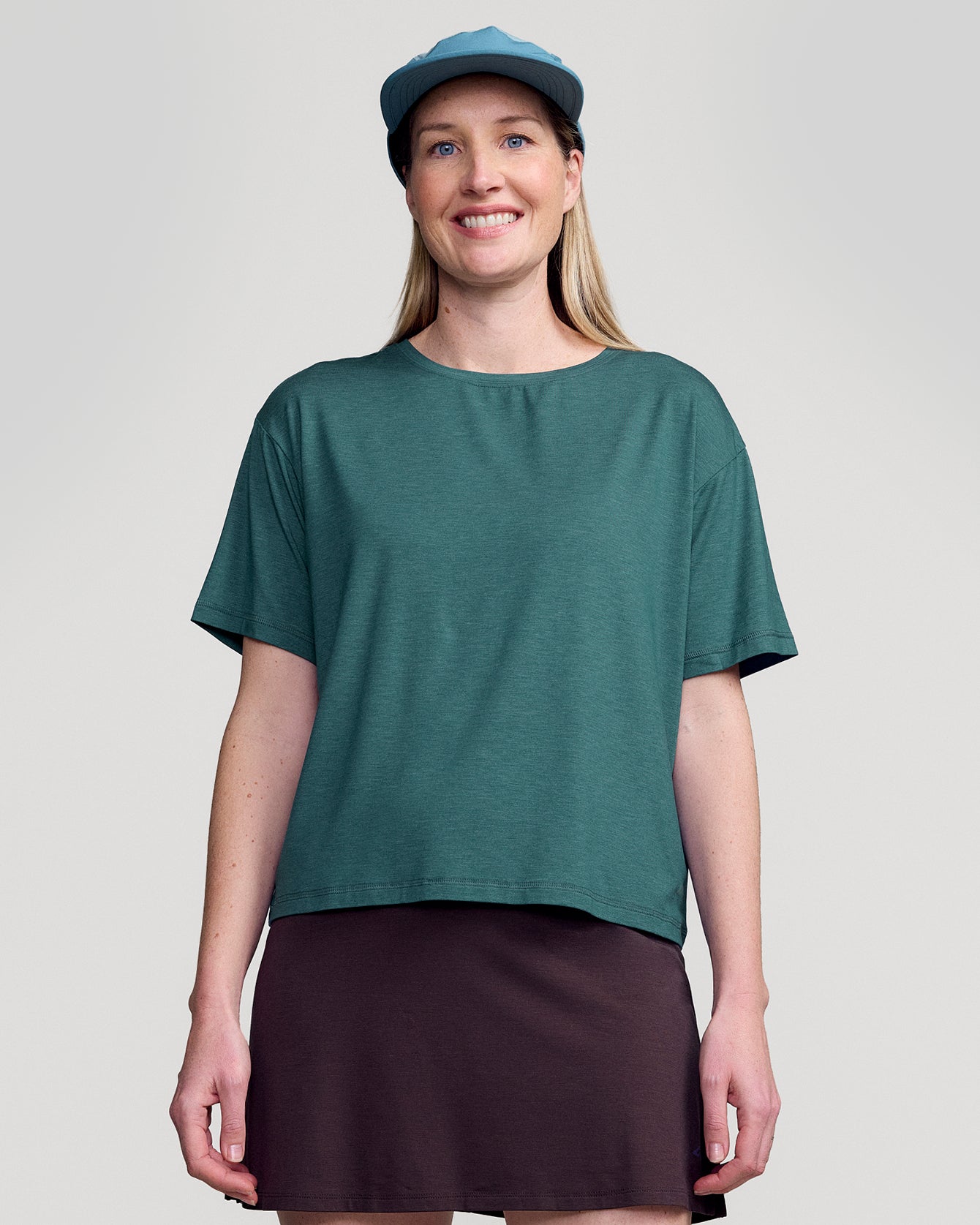 Women’s Anytime Boxy T - shirt - Deep Lagoon Marle
