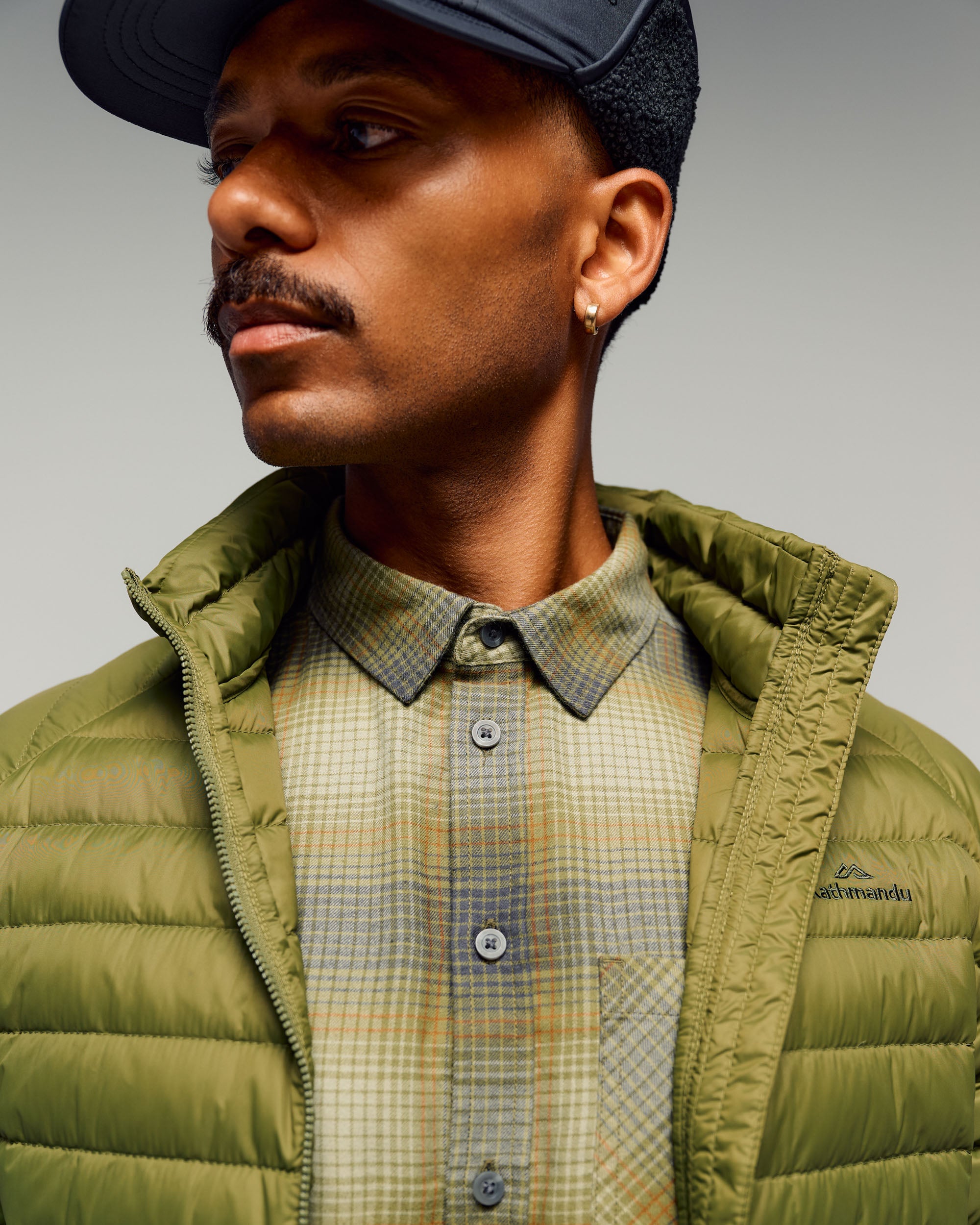 Men's Retreat Fyfe Long Sleeve Shirt - Dark Fern/Bark Plaid