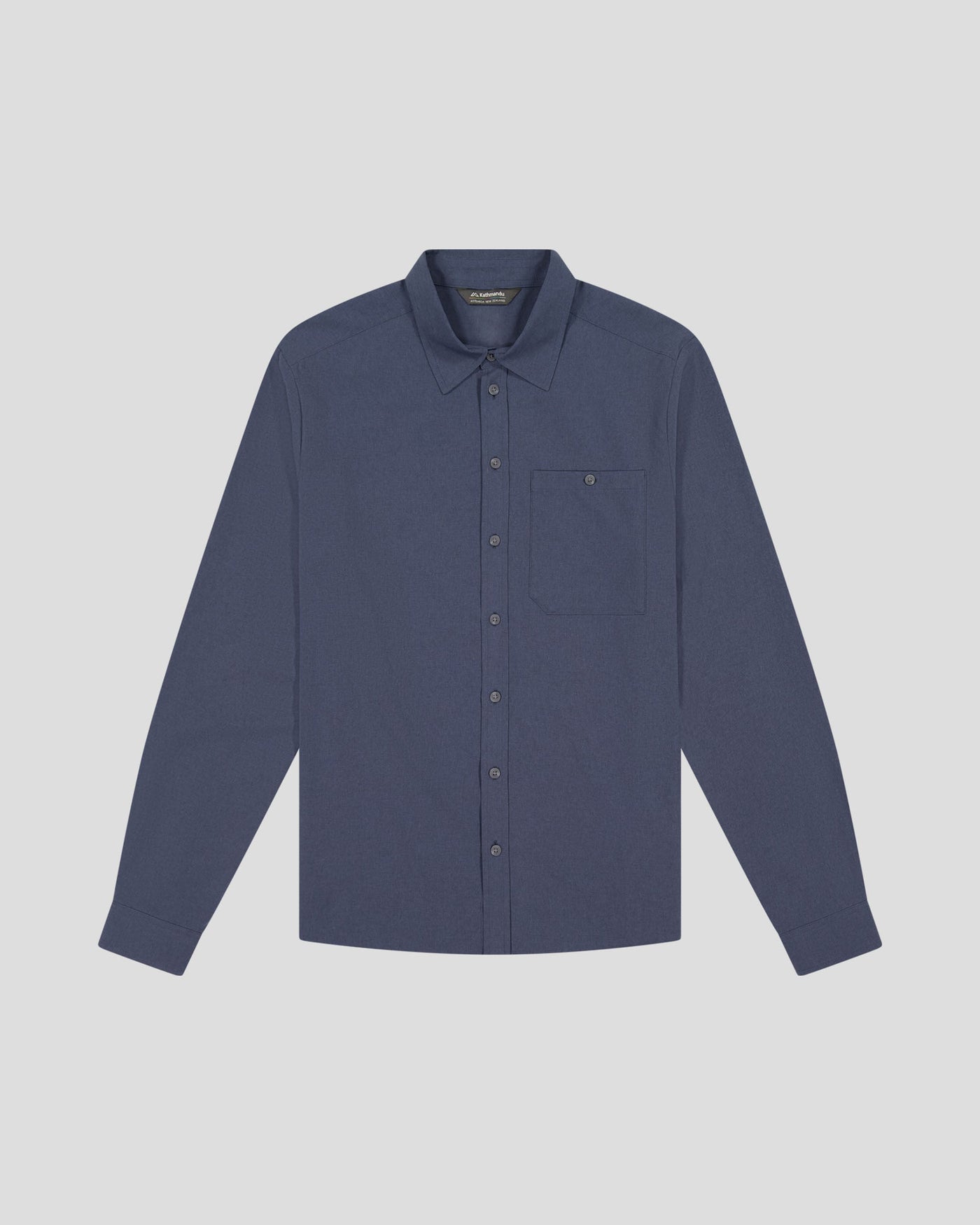 Men’s Flight Stretch Long Sleeve Shirt -  Mid Navy