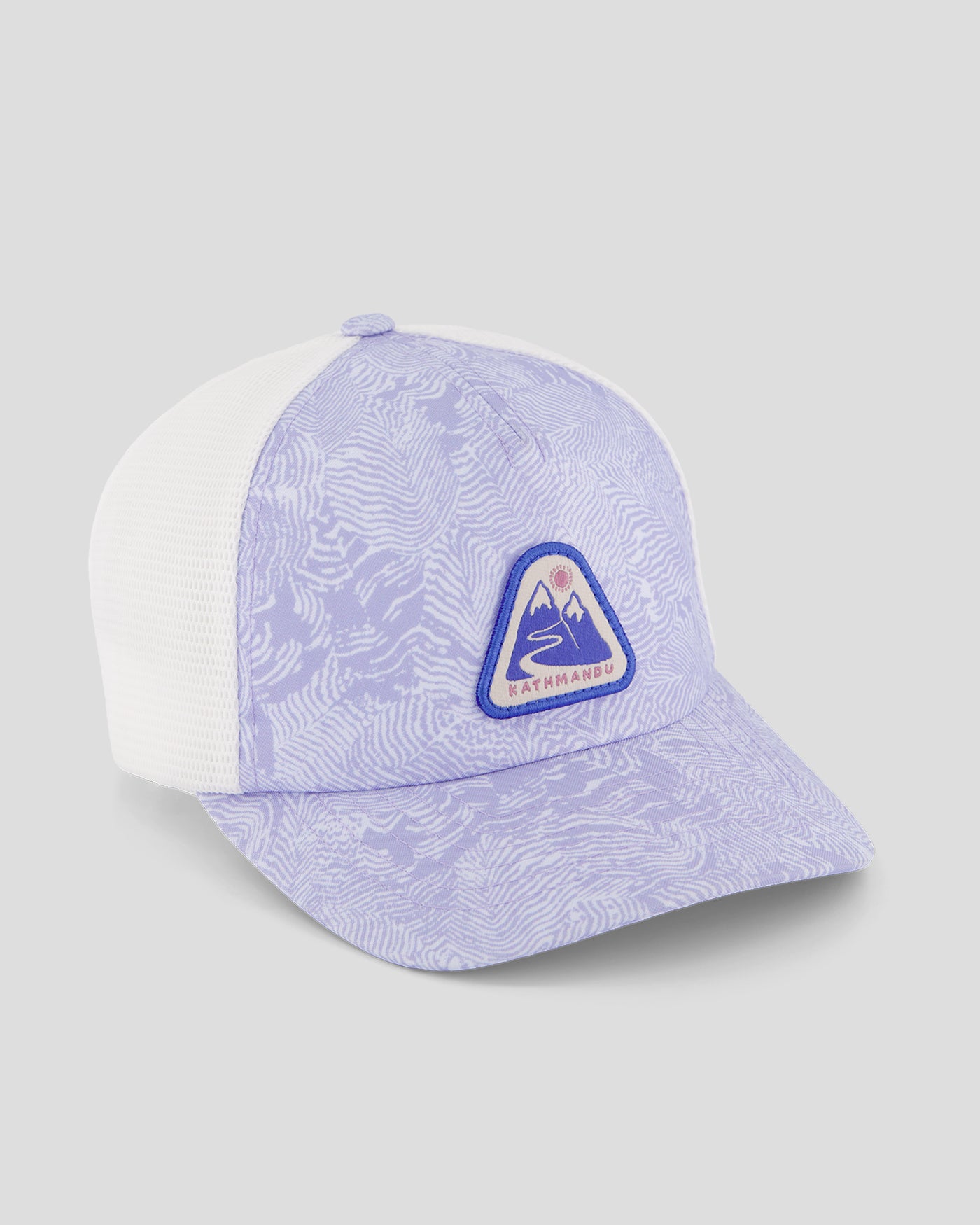 Kids’ Trucker Cap - Lilac Nature Lines Print