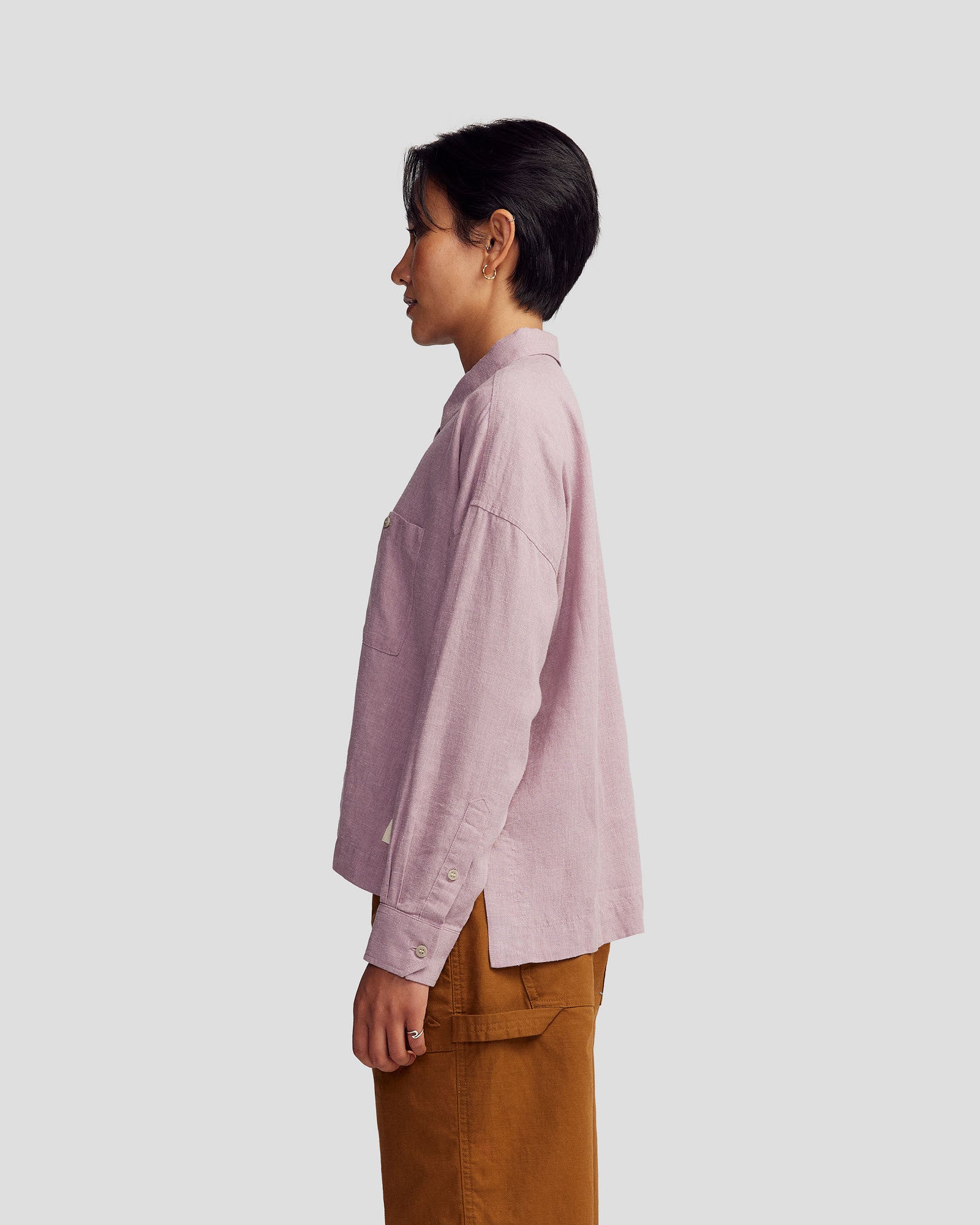 カットソー(半袖+袖なし) BED&amp;BREAKFAST  LINEN CHAMBRAY LONGSKIRT 026-070-023DENIM.png
