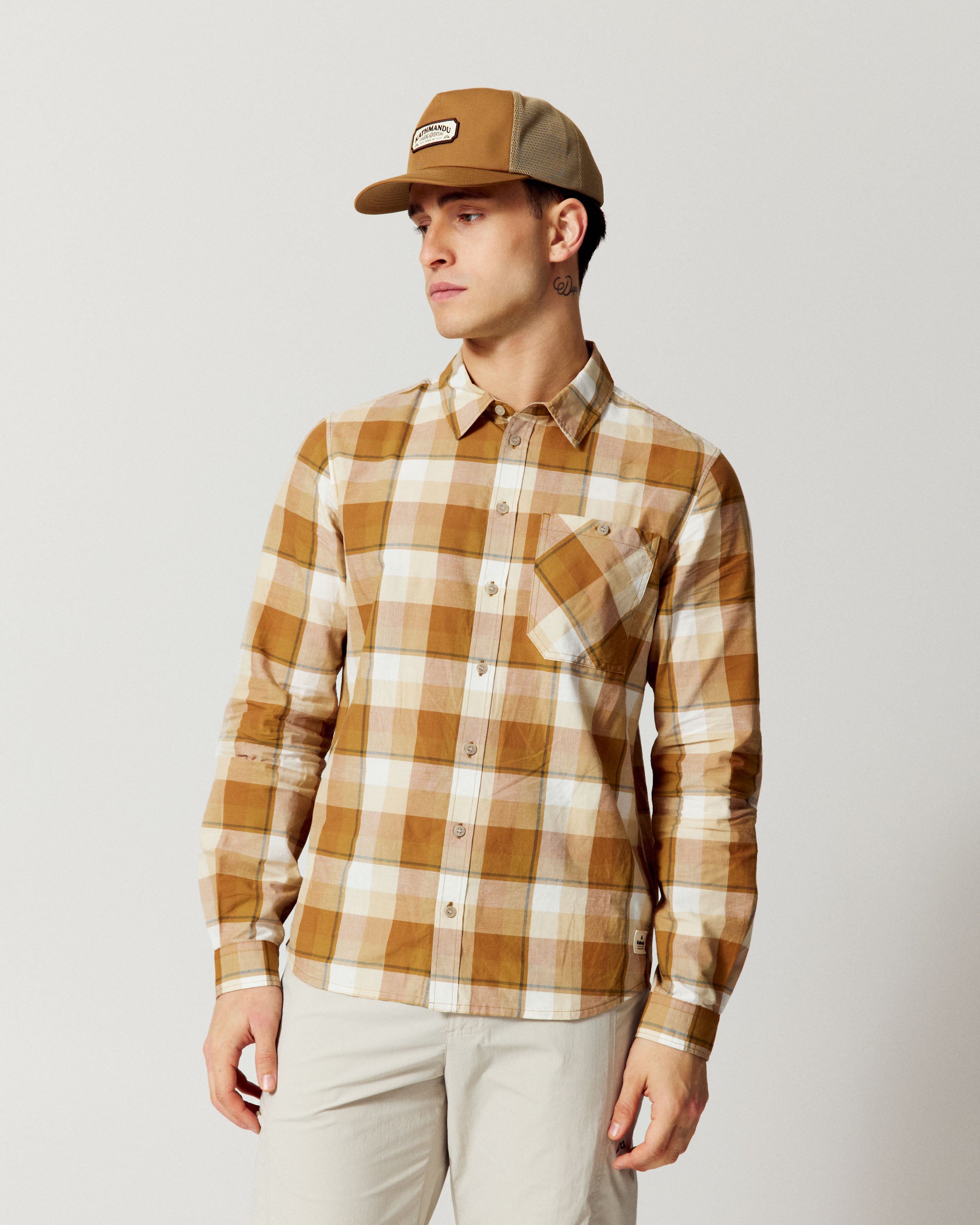 Men's Retreat Lightweight Long Sleeve Shirt - Mirage Plaid Canvas ...