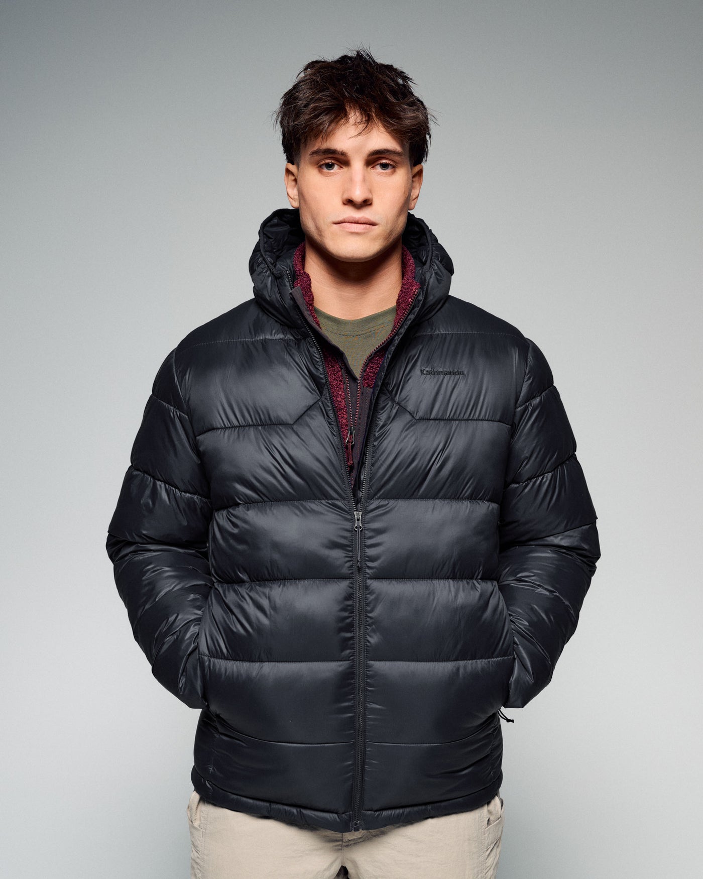 Men's Core Insulated Hooded Jacket - Black Stingray