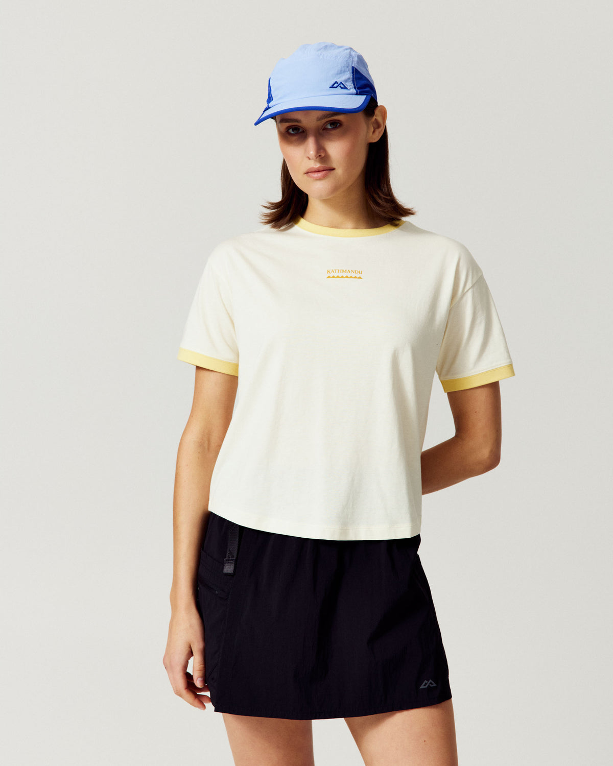 Women's Ringer Organic Cotton T-Shirt - Heritage White/Butter