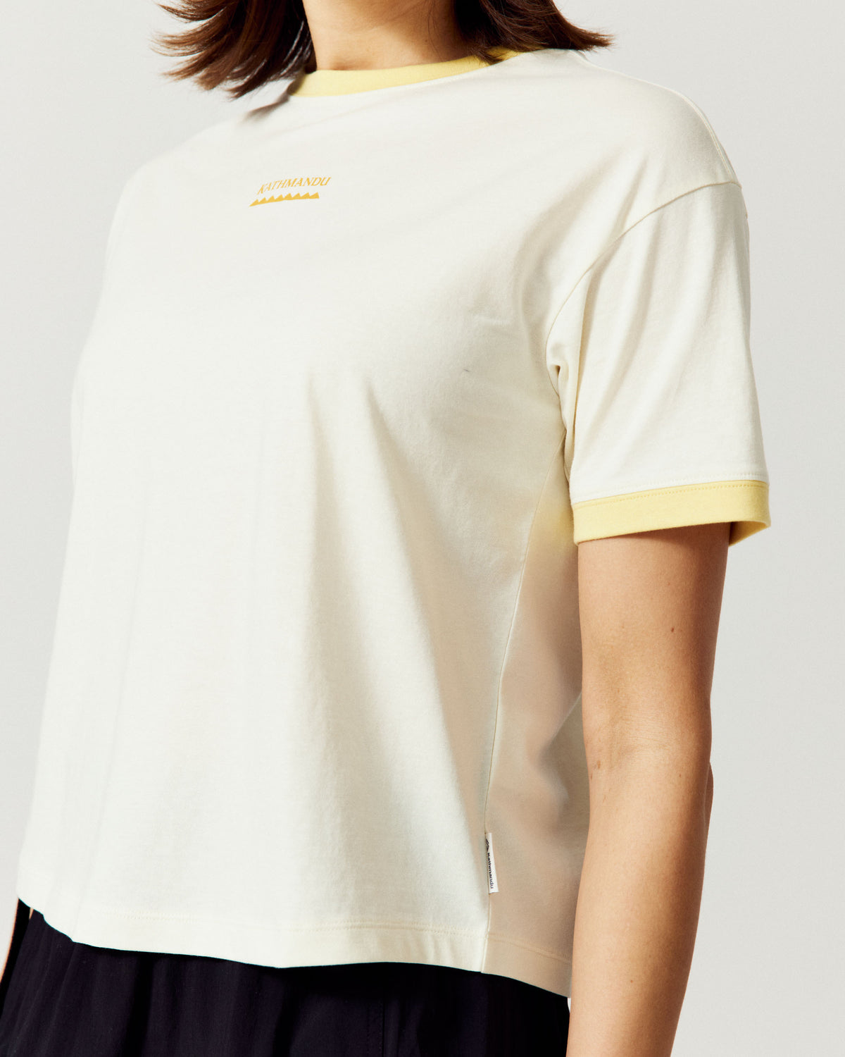 Women's Ringer Organic Cotton T-Shirt - Heritage White/Butter