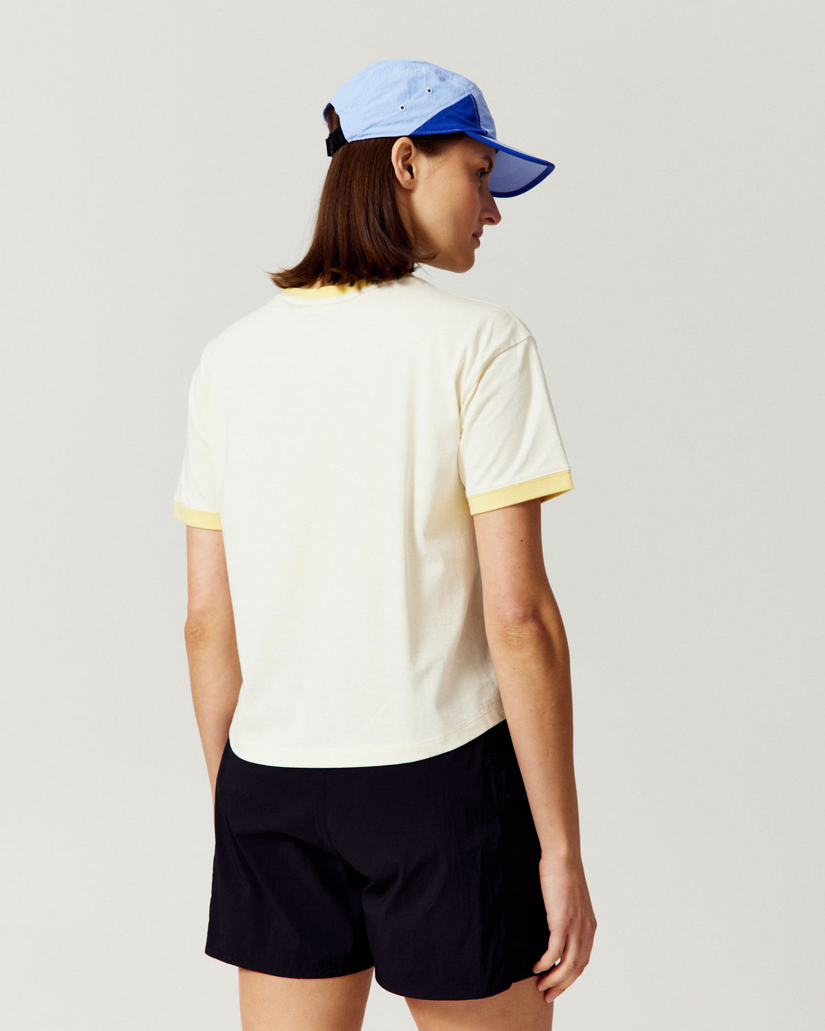 Women's Ringer Organic Cotton T-Shirt - Heritage White/Butter