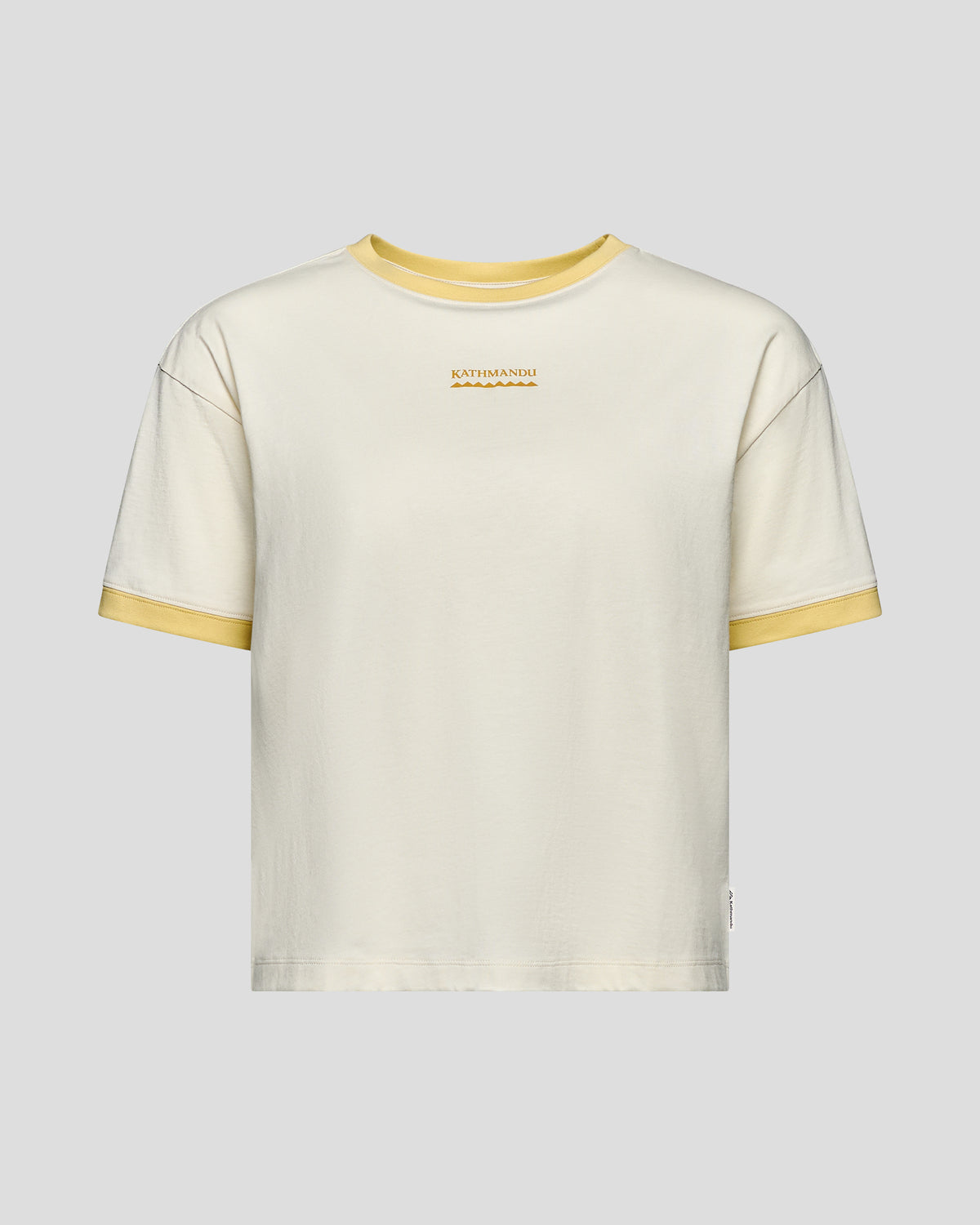 Women's Ringer Organic Cotton T-Shirt - Heritage White/Butter