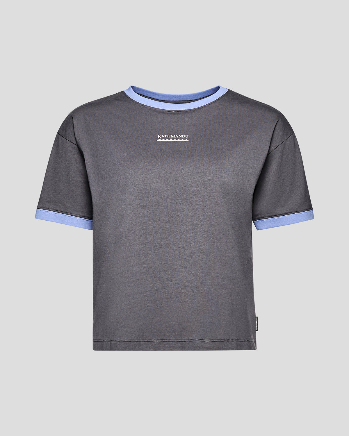Women's Ringer Organic Cotton T-Shirt - Shale/Dewdrop