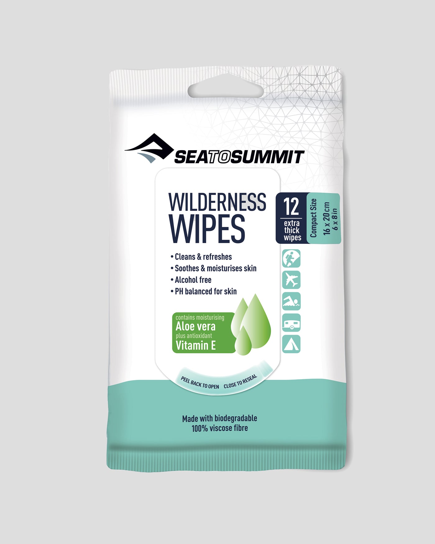 Sea to Summit Wilderness Wipes 12 Pack - White