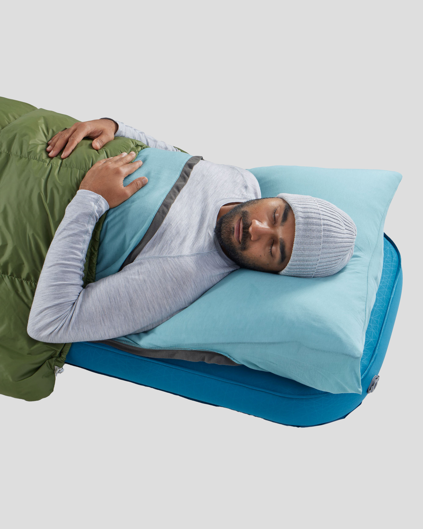Sea to Summit Comfort Blend Sleeping Bag Liner - Rectangular w/ Pillow Sleeve - Aqua Sea