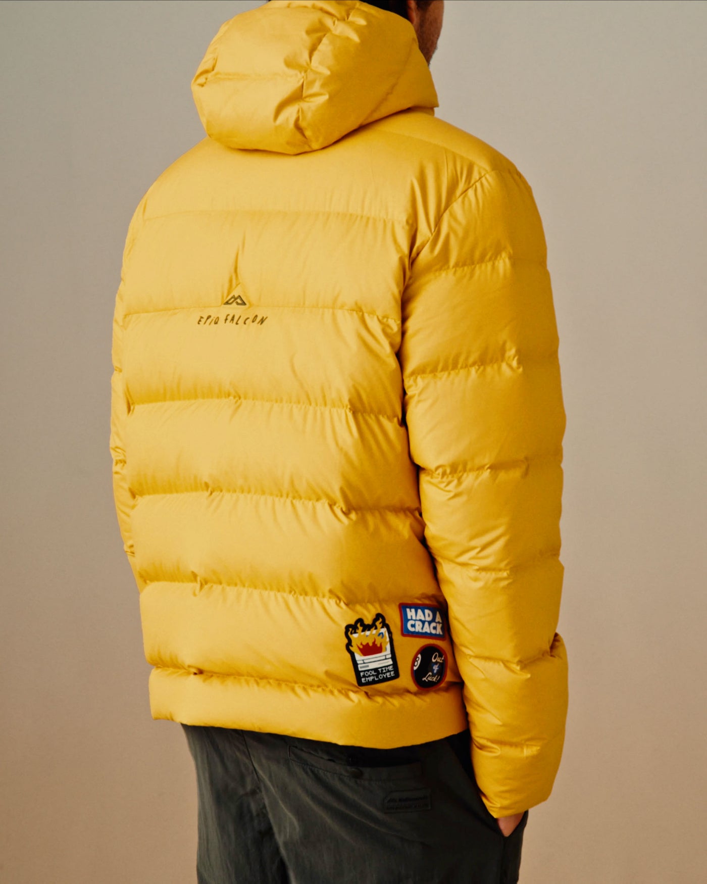 Men's Epiq Falcon Hooded Down Jacket - Mustard Yellow